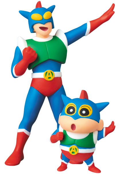 Ultra Detail Figure Crayon Shin-chan: Action Kamen & Action Kamen Shin-chan image 1