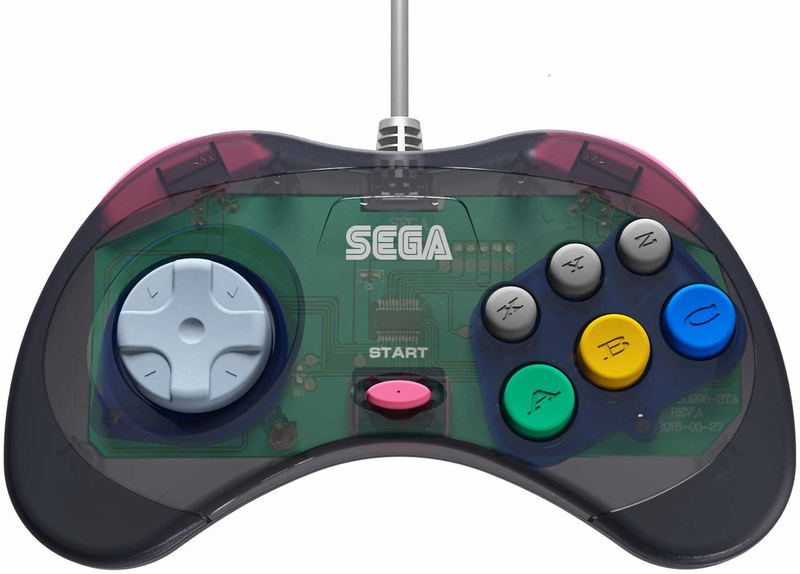 Retro-Bit SEGA Saturn 8-button Arcade Pad (Slate Grey) image 2
