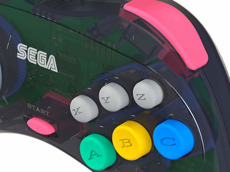 Retro-Bit SEGA Saturn 8-button Arcade Pad (Slate Grey) image 9