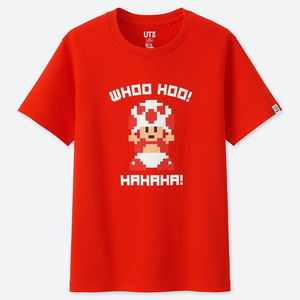 UT Nintendo Super Mario Family Museum - Happy Toad Kids T-shirt Red (110cm Size)_