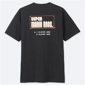 UT Nintendo Super Mario Family Museum - Title Screen Men's T-shirt Black (L Size)
