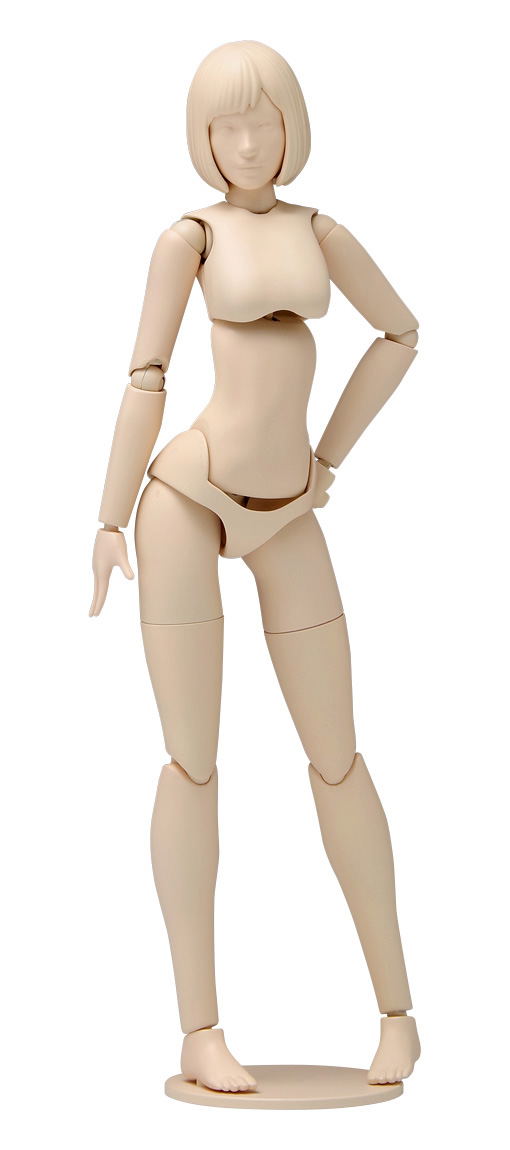1/12 Scale Plastic Model Kit: Movable Body Female Type (A Ver.) image 1