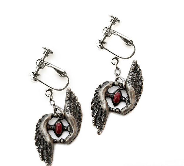 Devil May Cry 5 x haraKIRI Nero Feather Clip-on Earrings image 1