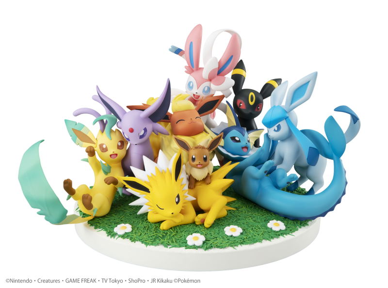 G.E.M. EX Series Pocket Monsters Pre-Painted PVC Figure: Eevee Friends image 1