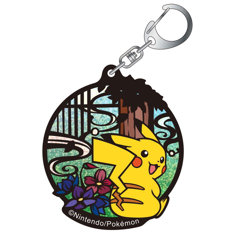 Pokemon Kirie Series Glitter Keychain: Pikachu A image 1