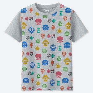 UT Splatoon - Icons Kids T-shirt Gray (150cm Size)_