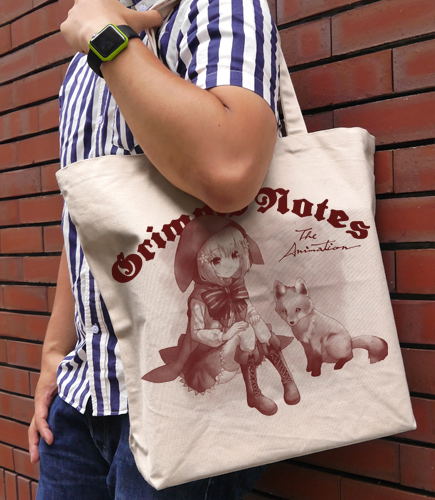 Grimms Notes The Animation - Little Red Riding Hood Large Tote Bag Natural image 2