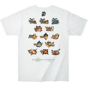 Monster Hunter 15th T-shirt Successive Titles Logo White (M Size)_