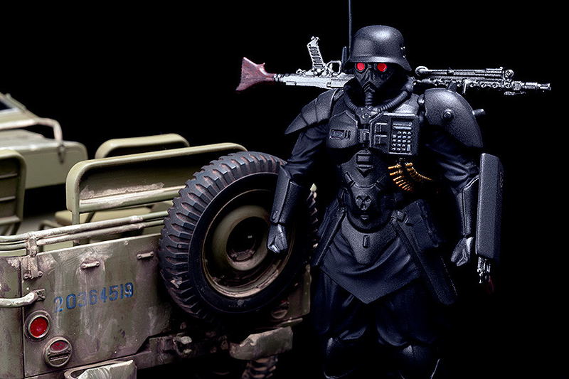 PLAMAX MF-35 The Red Spectacles 1/20 Scale Model Kit: Minimum Factory Protect Gear with Special Investigations Unit Patrol Vehicle image 5