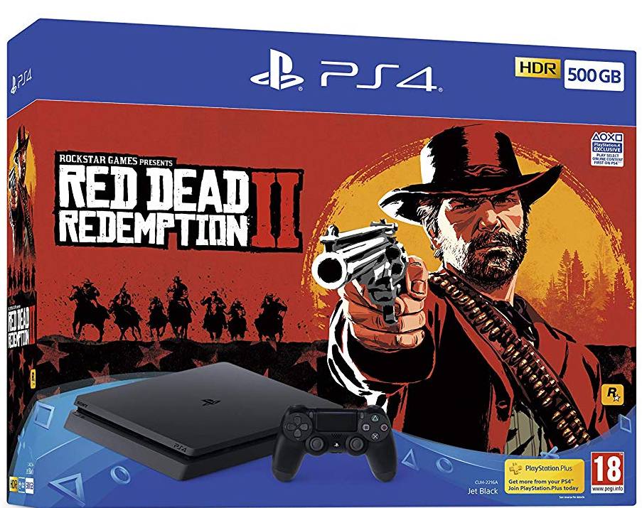 horisont Fjern kamp PlayStation 4 Slim Red Dead Redemption 2 Bundle (500GB Console)