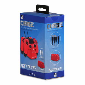 Twin Play N Charge for Playstation 4 (Red)_