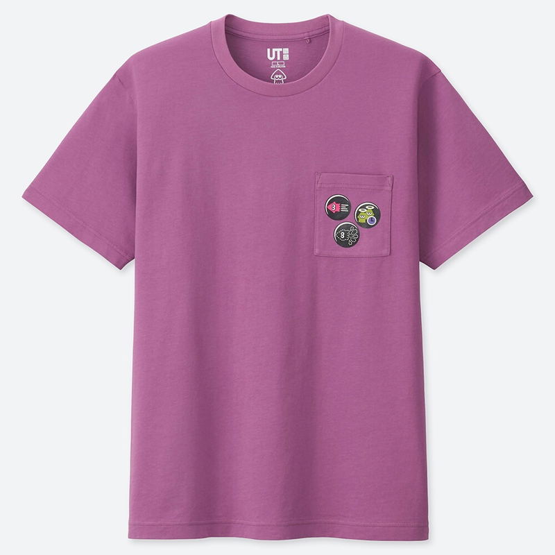 UT Splatoon - Badge Men's T-shirt Purple (M Size) image 1