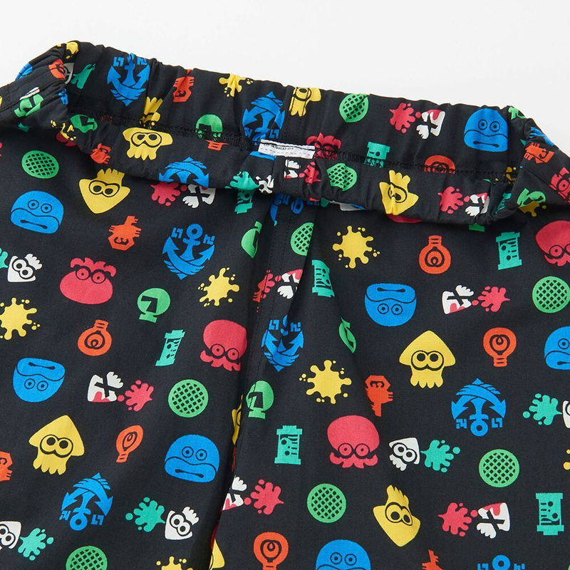 UT Splatoon - Icons Kids Easy Shorts Black (130cm Size) image 2