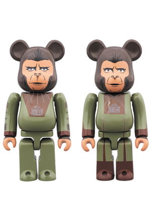 Be@rbrick Planet of the Apes: Cornelius & Zira 2 Pack_