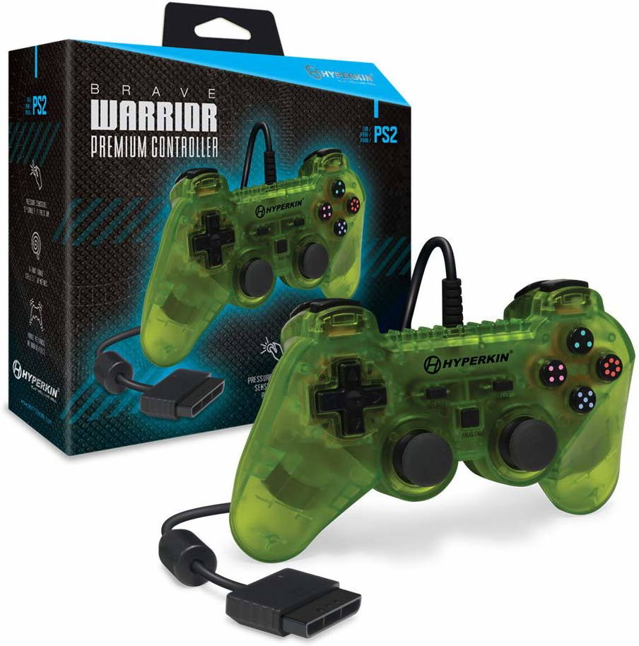 Hyperkin Brave Warrior Premium Controller for PlayStation 2 (Clear ...