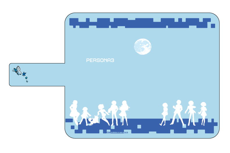 Persona 3 01 Character Silhouette Light Blue Book Type Multi Case image 1