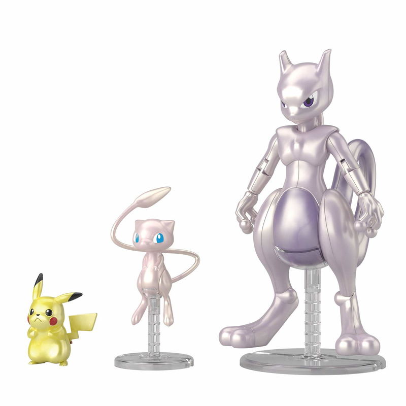 Pokemon Plastic Model Collection: Mewtwo & Mew & Pikachu Set image 1