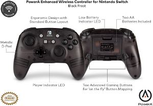 PowerA Enhanced Wireless Controller for Nintendo Switch (Black Frost)