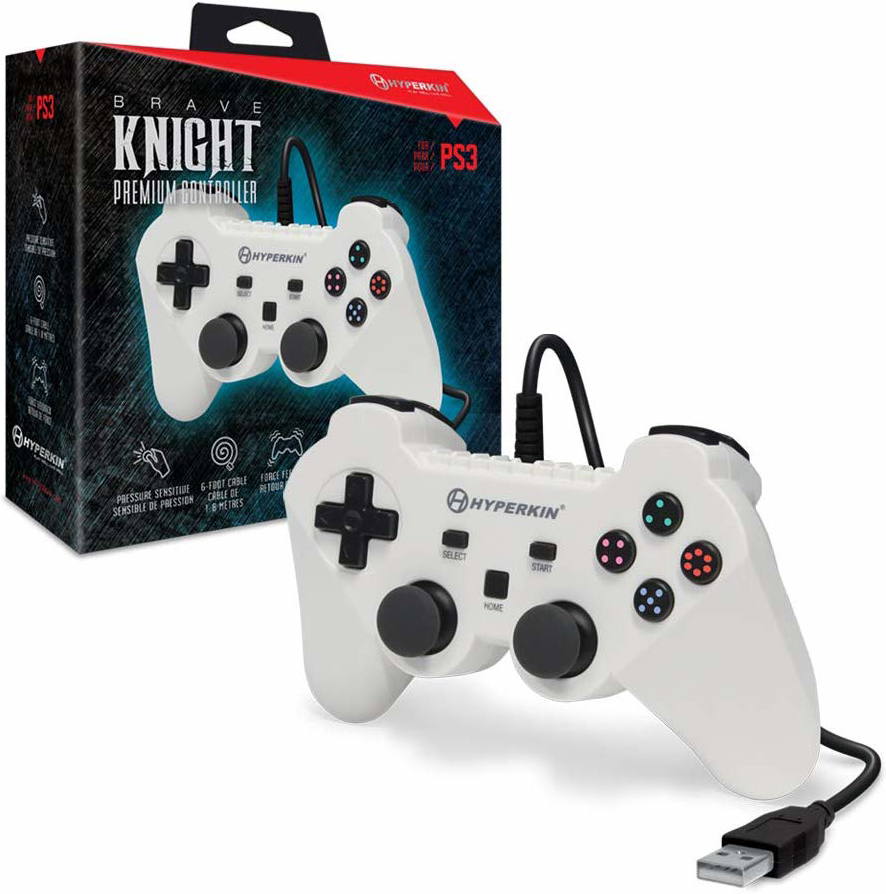 Hyperkin Brave Knight Premium Controller for PlayStation 3 (White) for