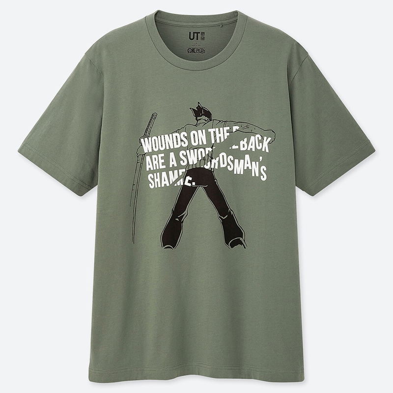 UT One Piece 20th Anniversary - Zoro Men's T-shirt Green (M Size)