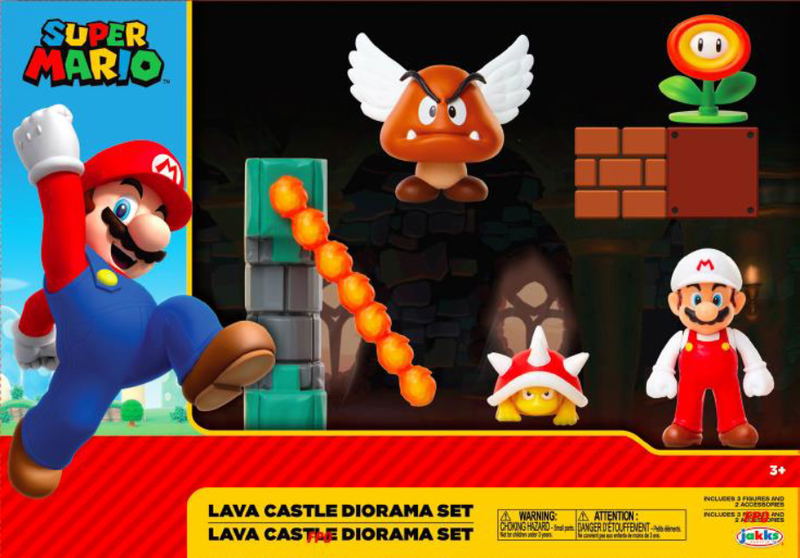 World of Nintendo 2.5" Lava Castle Diorama Set image 1