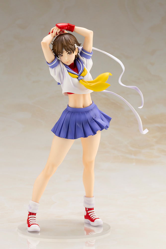 Street Fighter Bishoujo 1/7 Scale Pre-Painted PVC Figure: Sakura -Round 2- image 2