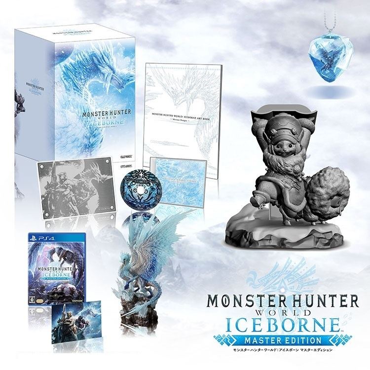 Monster Hunter World: Iceborne Holder PlayStation Edition] [Master + (e-capcom Statue Palico for Controller Collector\'s 4 Edition)