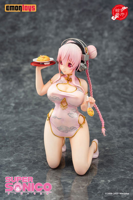Super Sonico Emon Restaurant Series 1/7 Scale Pre-Painted Figure: Super Sonico China Dress Ver. image 8
