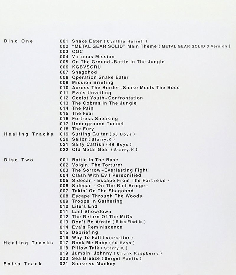 Metal Gear Solid 3 Snake Eater Original Soundtrack image 2