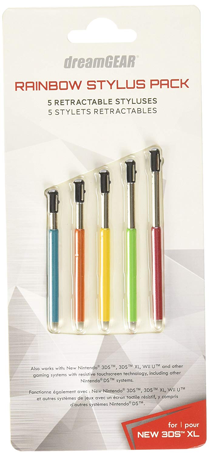 DreamGear Rainbow Stylus 5-Pack for 3DS XL image 1