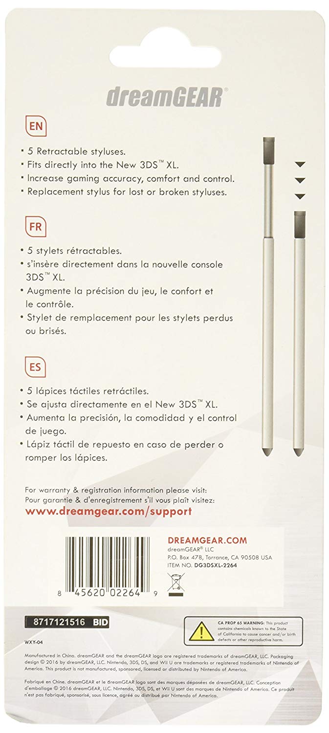 DreamGear Rainbow Stylus 5-Pack for 3DS XL image 2