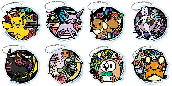 Pokemon Kirie Series Trading Acrylic Keychain (Set of 8 pieces) image 1