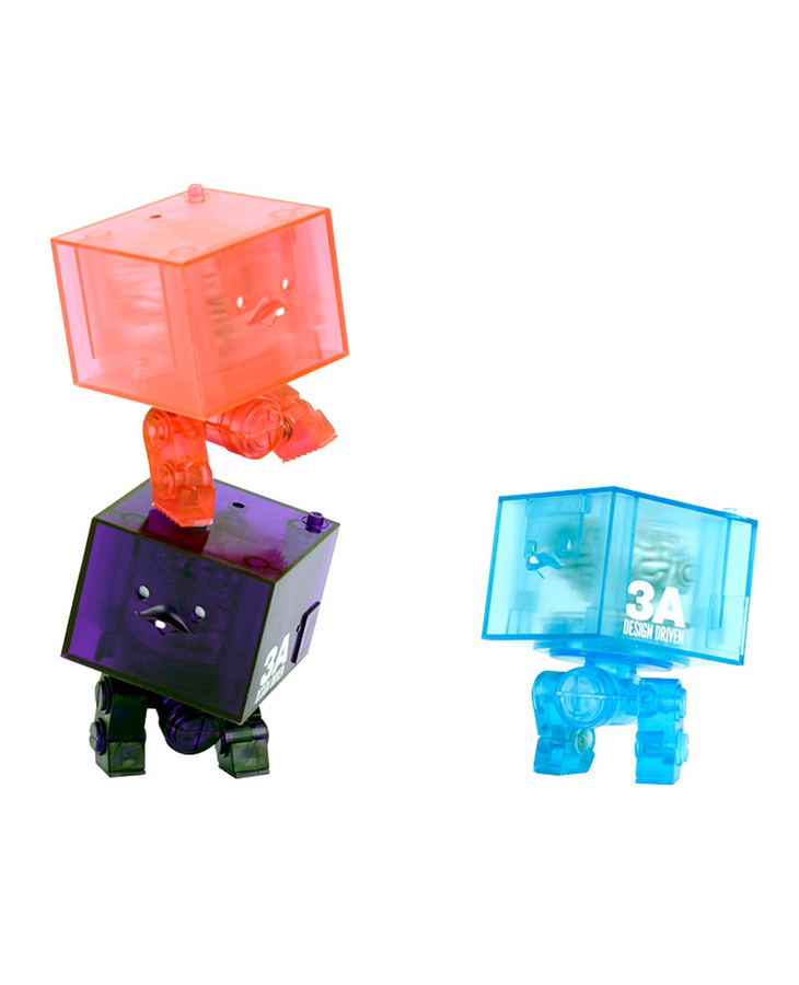 World War Robot 1/9 Scale Action Figure: 3AGO Clear Square R1 Set