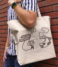 Yatogame-chan Kansatsu Nikki - Yatogame-chan's Deradekai Large Tote Bag Natural thumbnail 2