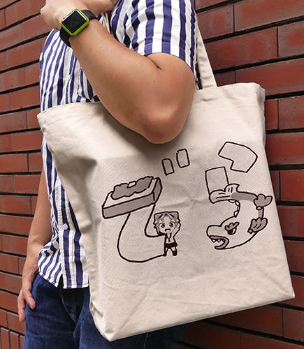 Yatogame-chan Kansatsu Nikki - Yatogame-chan's Deradekai Large Tote Bag Natural image 2