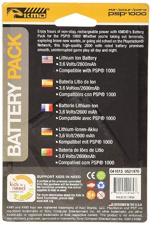 Batttery Pack 2600 mAh for PSP 1000