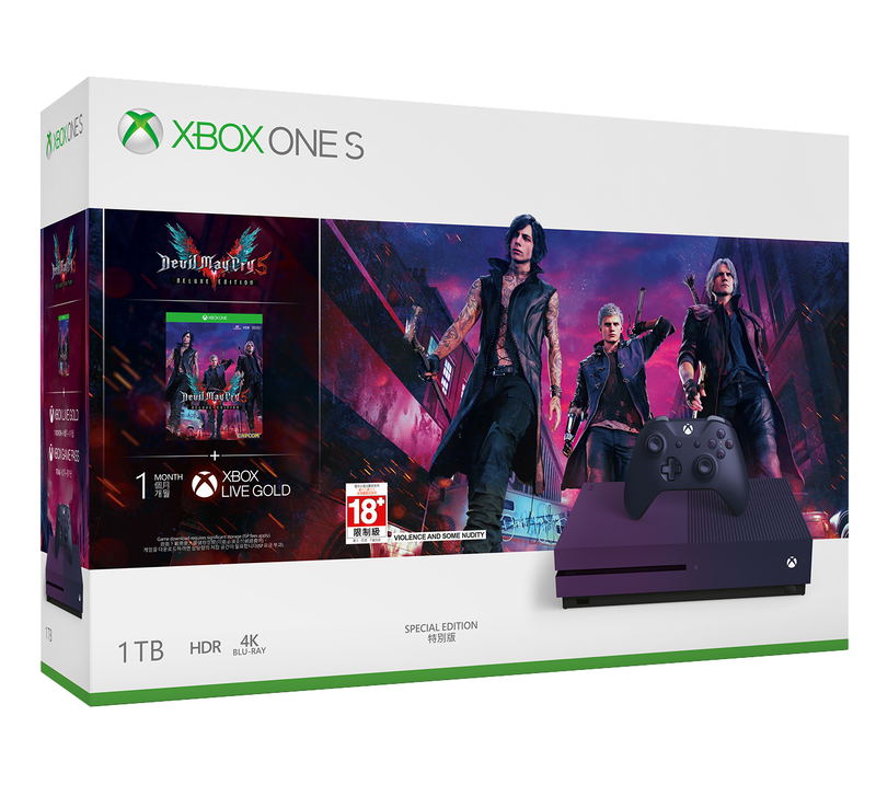 Xbox One S Devil May Cry 5 1TB Bundle Gradient Purple (Special Edition) image 1