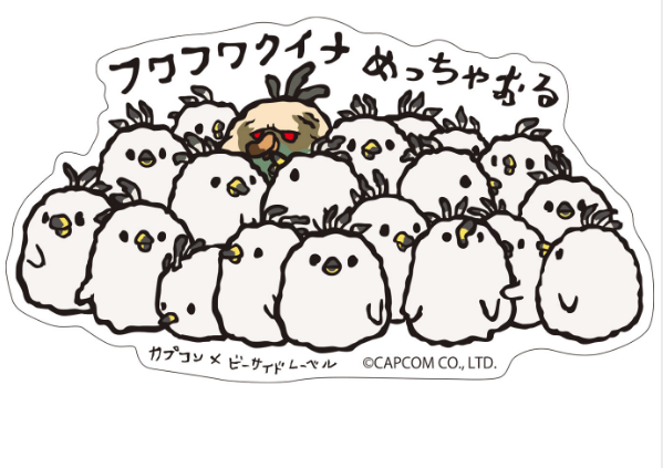 Capcom x B-Side Label Sticker Monster Hunter World Fuwafuwa Kuina Meccha Oru image 1