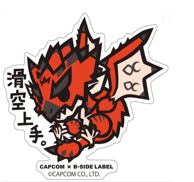 Capcom x B-Side Label Sticker Monster Hunter World Kakku Jozu image 1