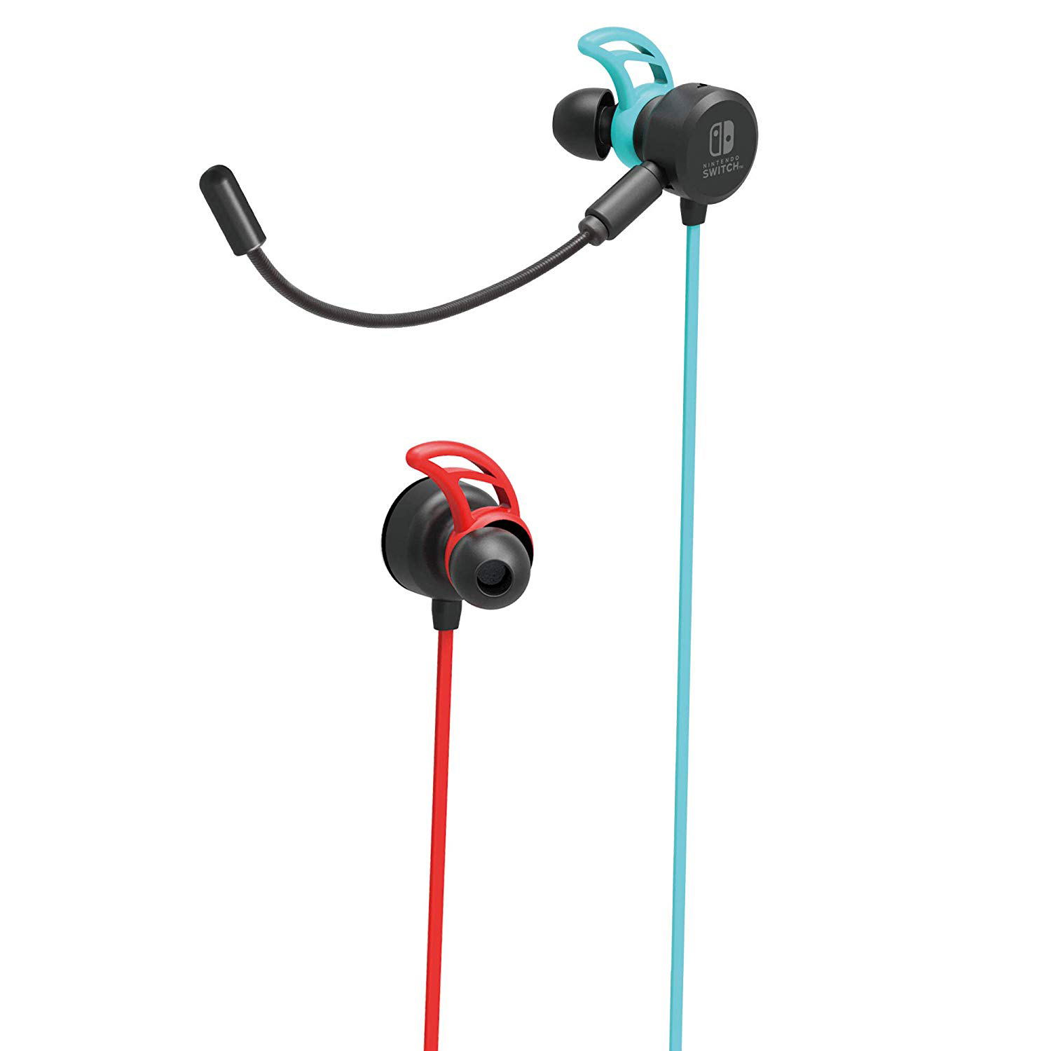 Hori Gaming Headset In Ear for Nintendo Switch Neon Blue x Neon Red for Nintendo Switch Bitcoin Lightning accepted