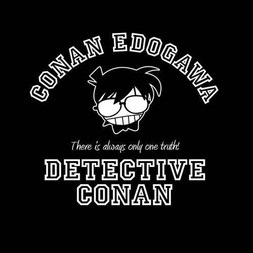 Detective Conan - Conan Edogawa Icon Mark Dry T-shirt Black (L Size) image 2