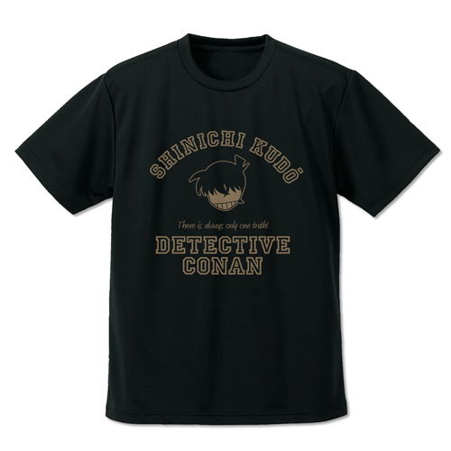 Detective Conan - Shinichi Kudo Icon Mark Dry T-shirt Black (L Size) image 1