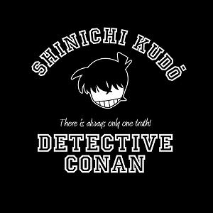 Detective Conan - Shinichi Kudo Icon Mark Dry T-shirt Black (XL Size)
