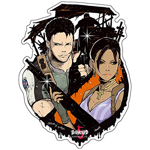 Capcom x B-Side Label Sticker Resident Evil Chris & Sheva image 1