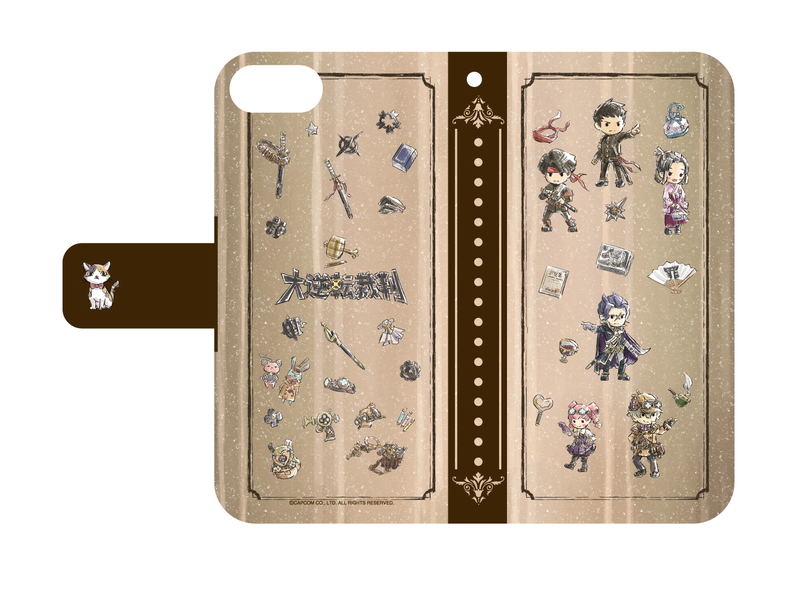 Dai Gyakuten Saiban: Naruhodo Ryunosuke No Boken 01 Pattern Design Brown Book Type Smartphone Case For iPhone6/6S/7/8 (Graff Art Design) image 1