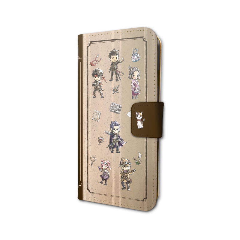 Dai Gyakuten Saiban: Naruhodo Ryunosuke No Boken 01 Pattern Design Brown Book Type Smartphone Case For iPhone6/6S/7/8 (Graff Art Design) image 2