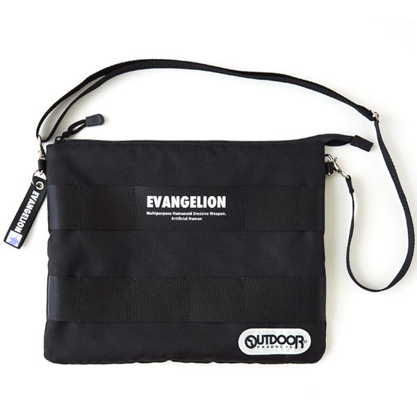 Evangelion - Outdoor EVA-01 Pattern Slide Clutch Shoulder Bag Black image 1