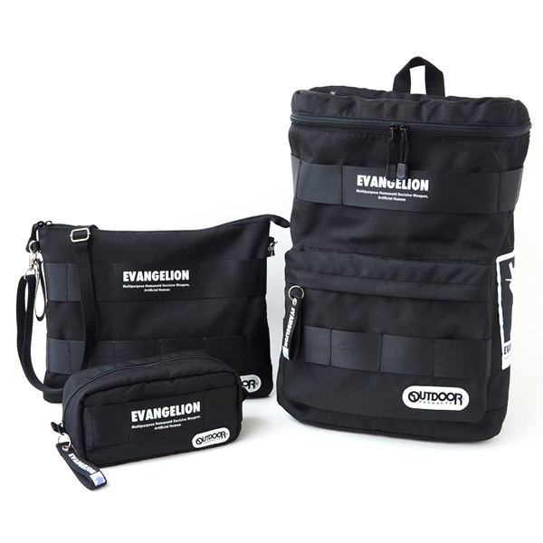 Evangelion - Outdoor EVA-01 Pattern Slide Clutch Shoulder Bag Black image 10