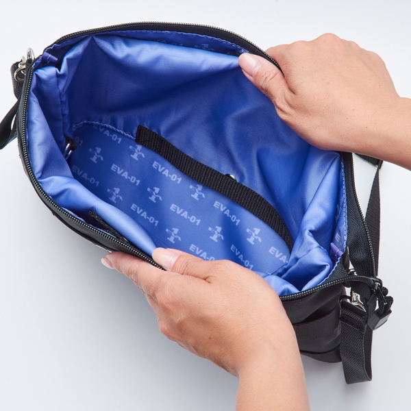 Evangelion - Outdoor EVA-01 Pattern Slide Clutch Shoulder Bag Black image 3