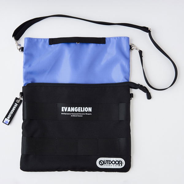 Evangelion - Outdoor EVA-01 Pattern Slide Clutch Shoulder Bag Black image 6